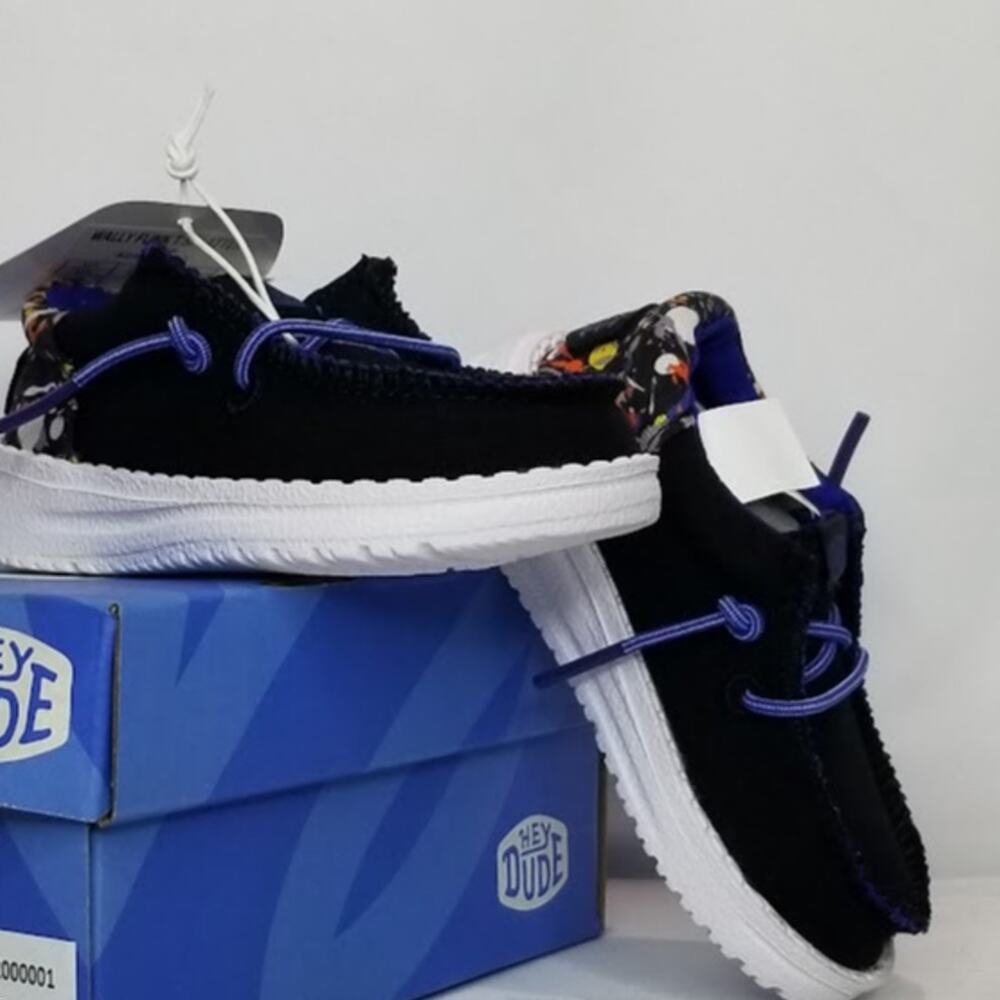 Hey Dude Toddler Wally Funk T SPatter Casual Moccasin Size 5 NWT